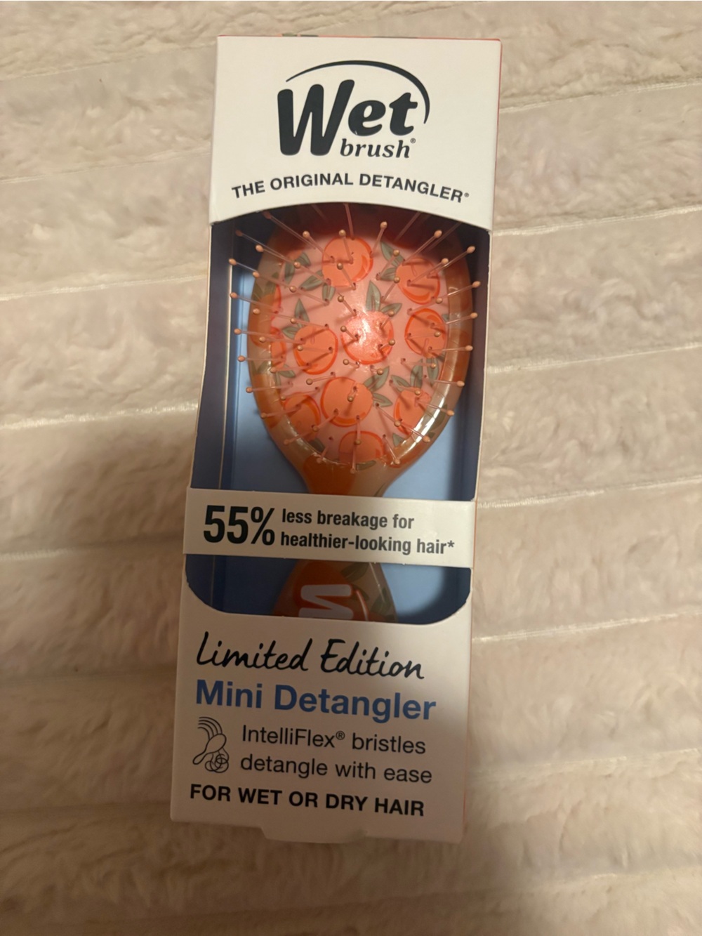 Wet Brush Limited Edition Peach Mini Detangler Hair Brush NIB